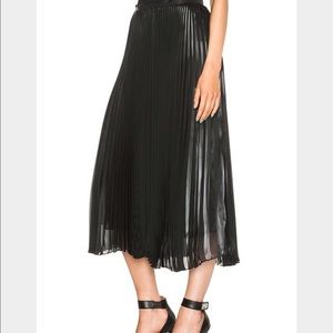 NWT mason metallic long pleated skirt